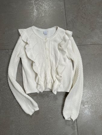 Lindex Strickjacke weiss Gr. 158-164