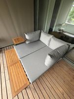 Garten Lounge Balkon Set mit Tisch neuwertig Holz 