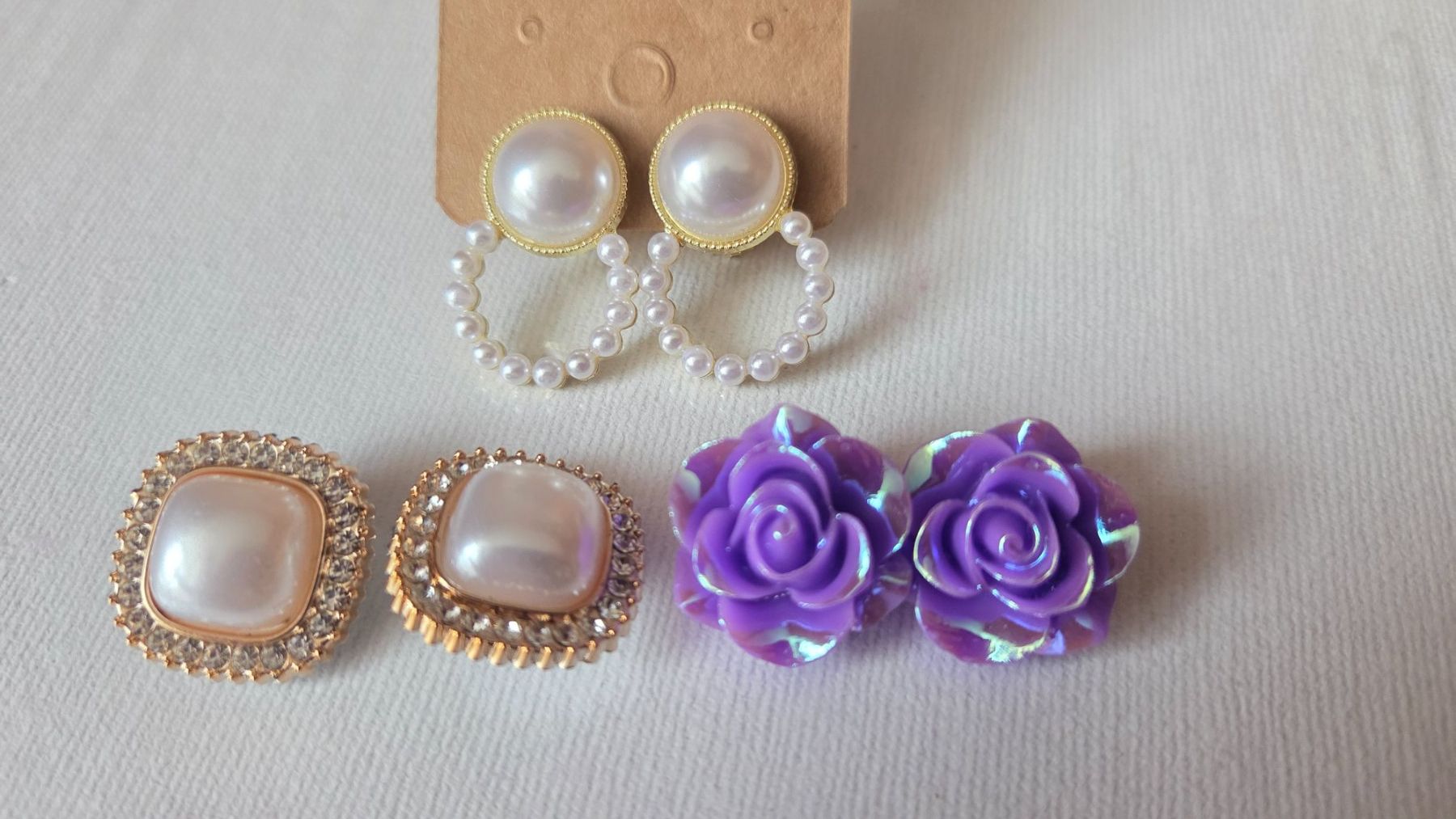 Ohrringe & -stecker: Ohrclips Set Retro Stil Rose Perlen Modeschmuck NEU – Neu (gemäss Beschreibung) aus Weggis von Leeclipse