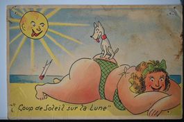Humour — 1955 — AK/CPA — Coup de Soleil sur la Lune