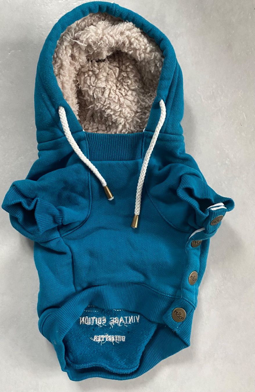 Abbigliamento: Pullover Milk & Pepper Hund - Rückenlänge ca. 24 cm - Petrol – Usato da Eschenbach SG venduto da Sums 2