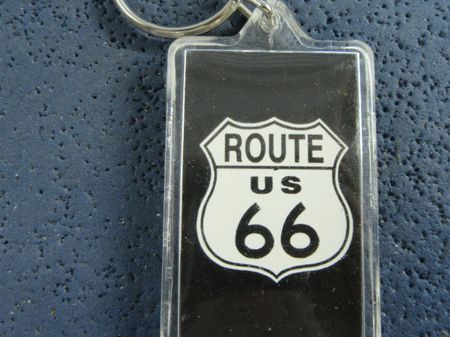 ROUTE 66 US PLEXI SCHLÜSSELANHÄNGER BEIDSEITIG VINTAGE