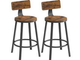 Barhocker 2er Set mit Metallgestell Sitzhöhe 63cm NORVALE