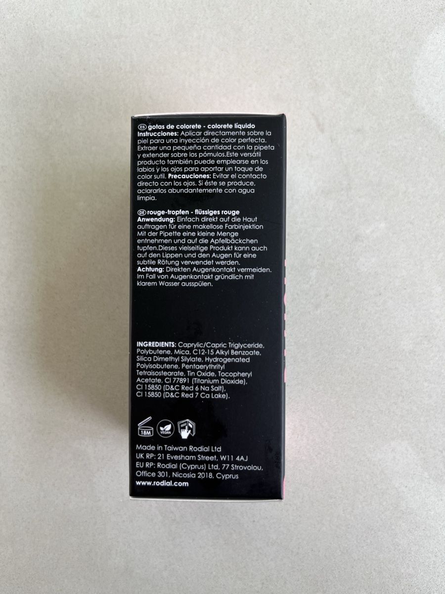 Make-up: Rodial Blush Drops Liquid Blush - Frosted Pink – Nuovo e nell'imballaggio originale da Frauenfeld venduto da London21 2