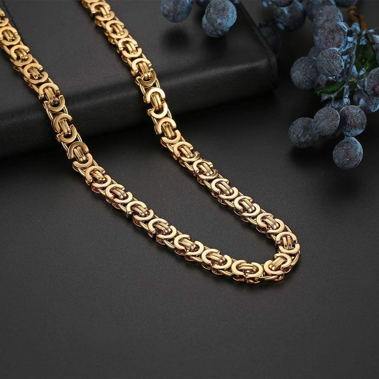 YOSKAEDI Herren Schmuck Set 3-teilig - Halskette Armband Ring Edelstahl