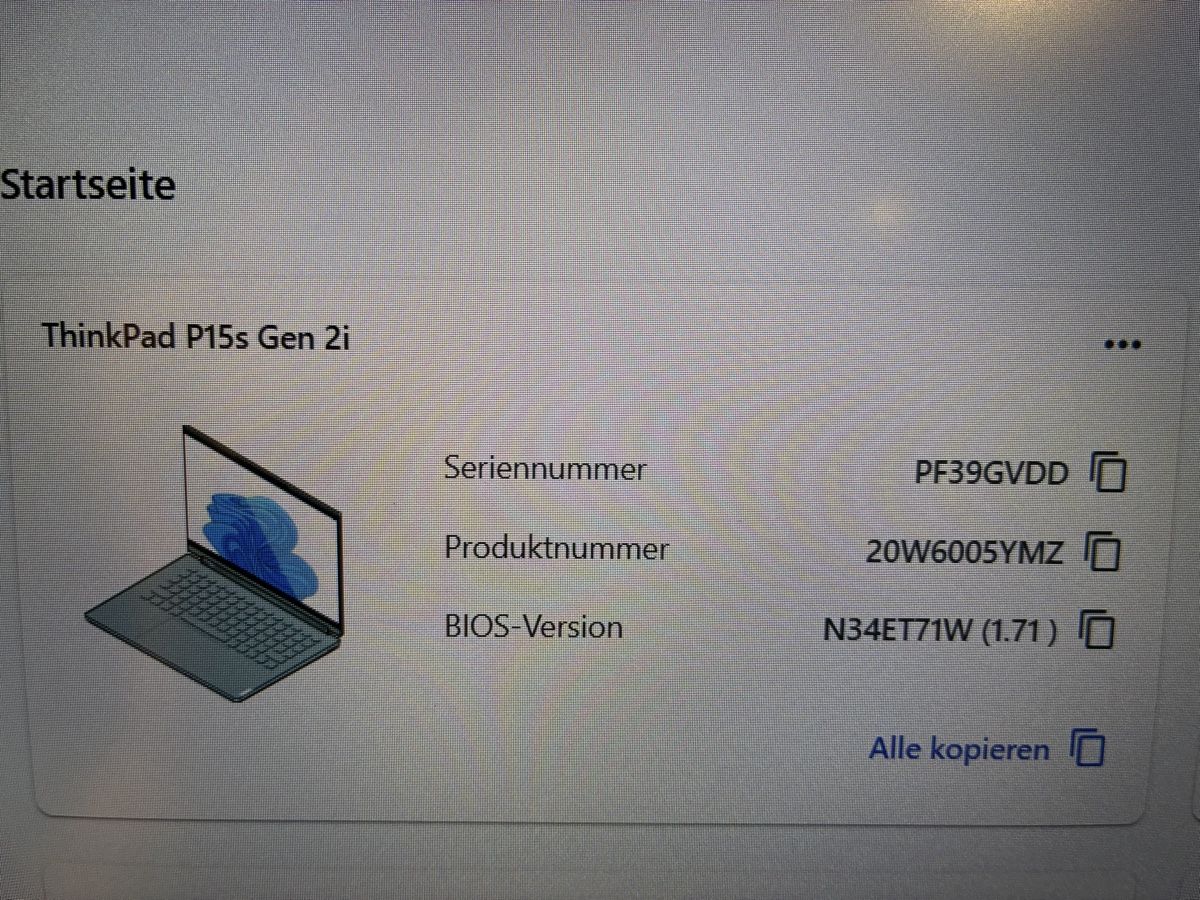 Lenovo Notebooks: ThinkPad P15s Gen 2 – Gebraucht aus Krummenau von Fworms 4
