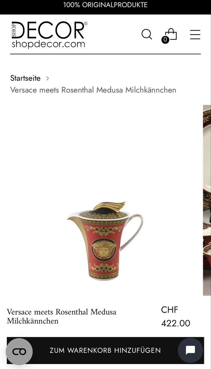 Versace Services de table: Rosenthal & Versace – D'occasion à Schaffhausen par Nadiuna 3