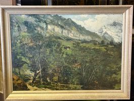 (50) Rüegg Eduard Wengernalp mit Jungfrau Oelbild sign