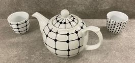 Tee Krug mit 2 Tassen (3-teilig) ...