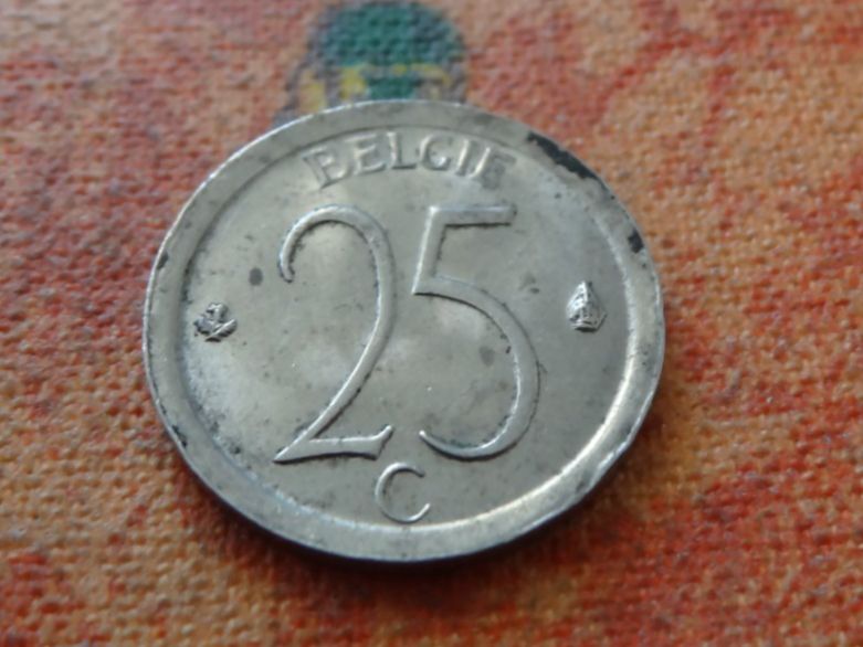 Tutti le monete: BELGIQUE  25  Centimes  1966  (P) – Usato da Romanel-sur-Lausanne venduto da Swift13 1