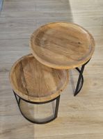 Saloontisch Beistelltisch rund Holz