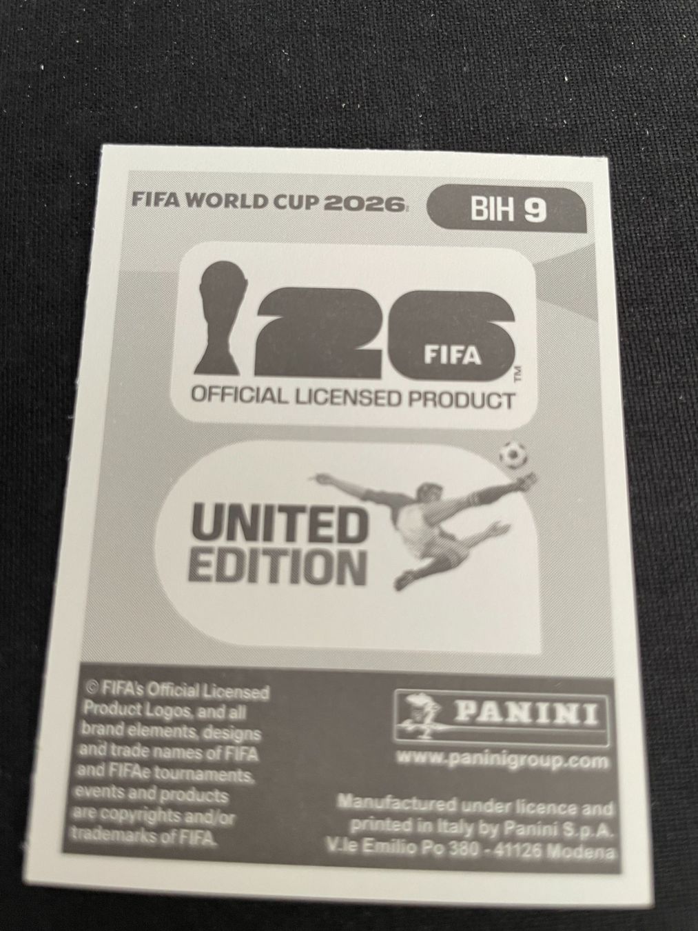 Panini Carte collezionabili: FIFA WM 2026 Sticker BIH 9 – Usato da Fahrwangen venduto da Venez 1