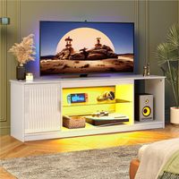 TV-Schrank 145x35x52cm für Fernseher bis 65 Zoll LED Weiss