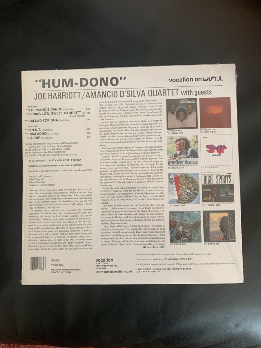Vinyles: Joe Harriott/ Hum Dono – D'occasion à lausanne par Ccheche 2
