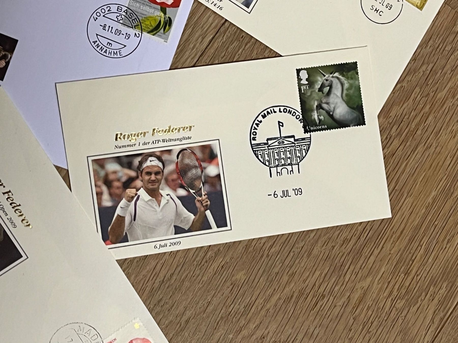 Tutti i francobolli: Roger Federer Briefmarken Konvolut – Usato da Winterthur venduto da Wusa01 2