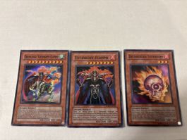 Yu-Gi-Oh Sammelkarten: Totenkopf Flamme Set 3 Stück
