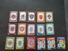 Panini Adrenalyn XL 2026 – 13 Wappen-Karten + 3 Contender