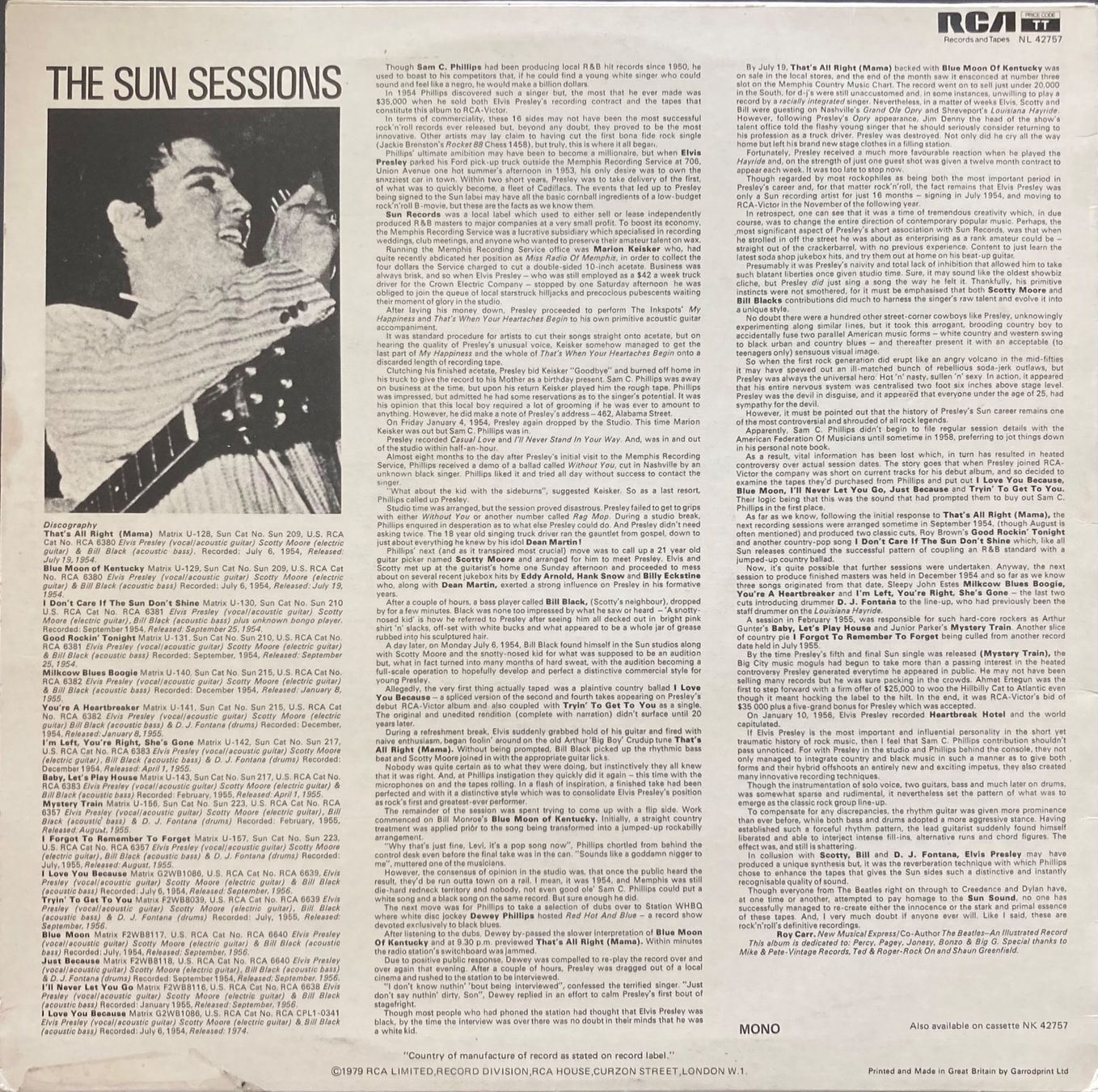 Dischi in vinile: ELVIS PRESLEY - THE SUN COLLECTION – Usato da Poliez-Pittet venduto da Newtown-Records 1