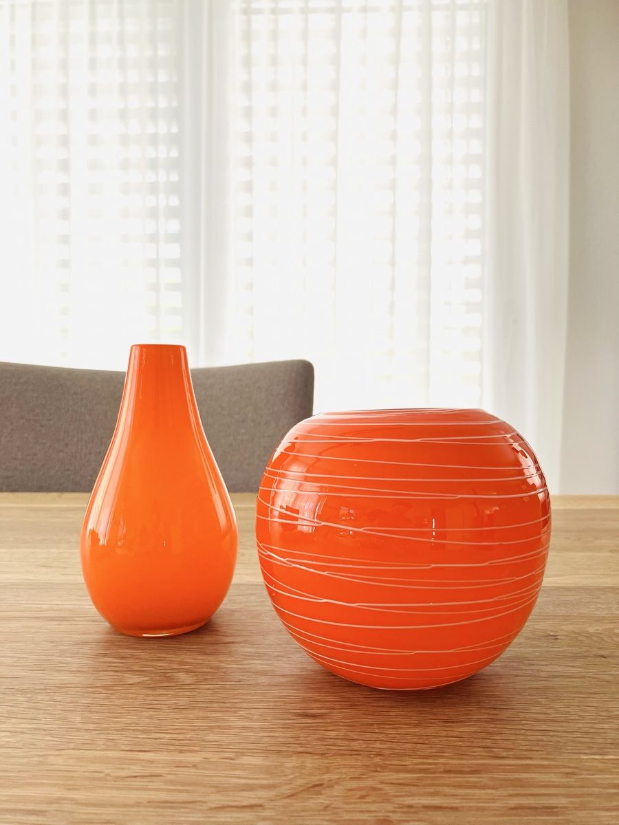 Vasen & Gefässe: 2 schöne Dekovasen orange – Gebraucht aus Wattenwil von blackburry3025