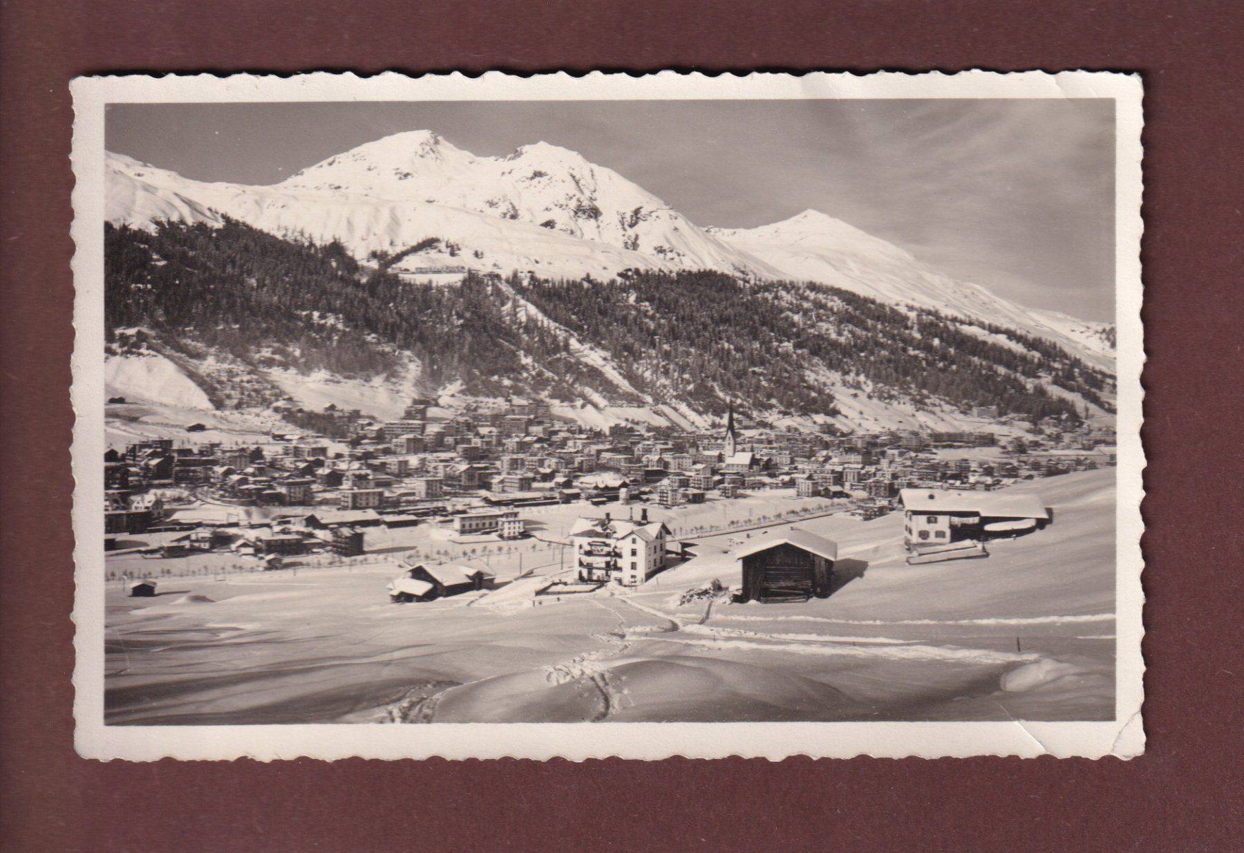 Ansichtskarten: DAVOS mit Schatzalp // Eckbug // – Gebraucht aus Pully von nicecards