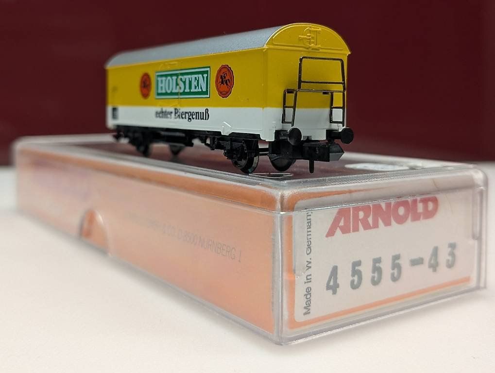 Arnold Modellini di ferrovie: Spur N Kühlwagen "HOLSTEN echter Biergenuss" – Usato da Reinach BL venduto da angus74 2