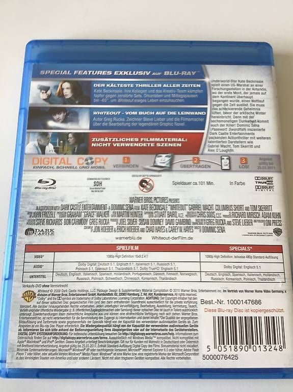 Tutti i DVDs: Whiteout [Blu-ray] – Usato da Zürich venduto da audn 1