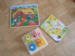 Lern Holzpuzzle  Steck und ein Zusammensetzen