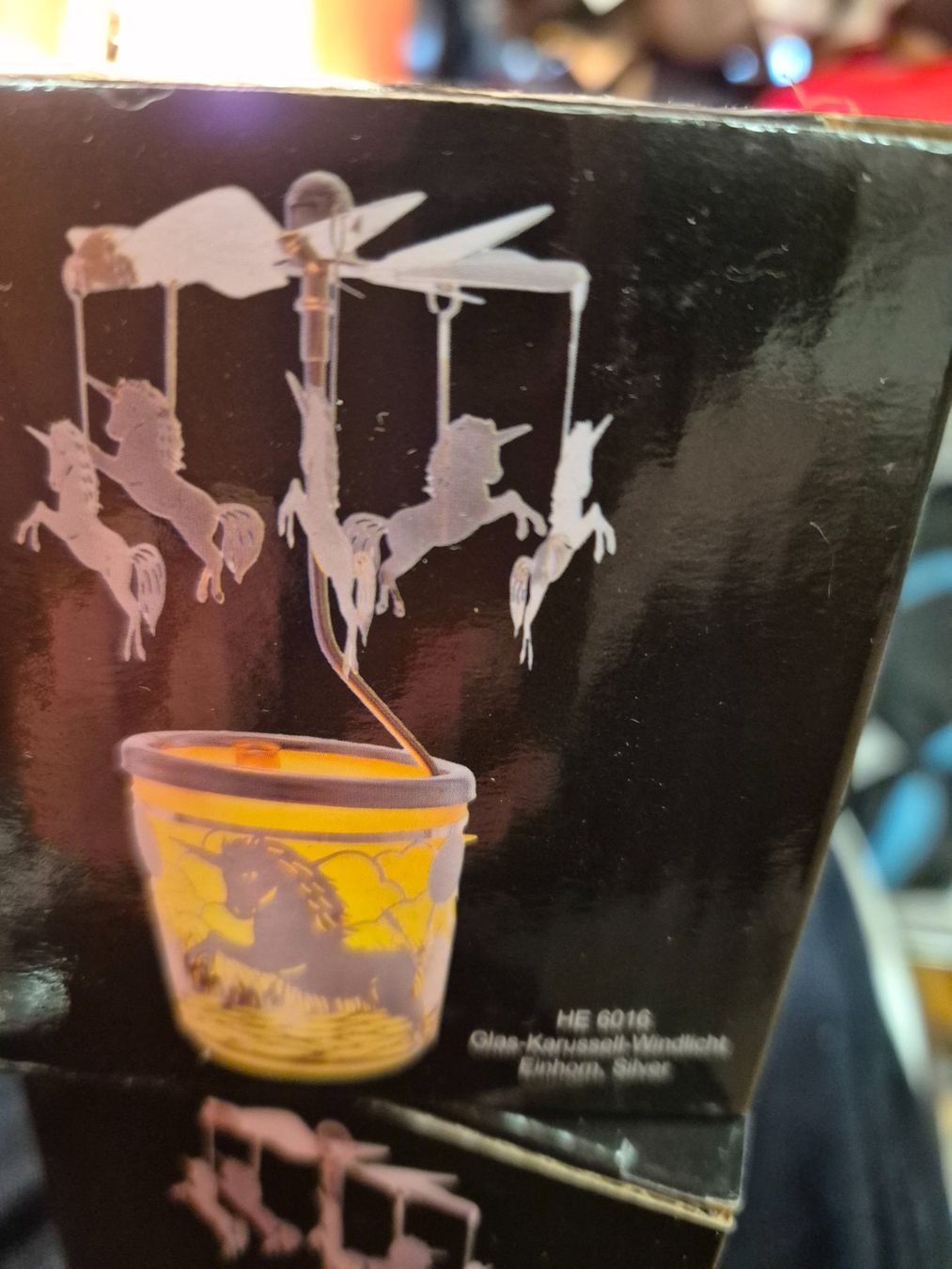 Tutte le decorazioni: Glas-Karussell Windlicht Einhorn, G – Nuovo e nell'imballaggio originale da Schwarzenburg venduto da Flamingo07 1