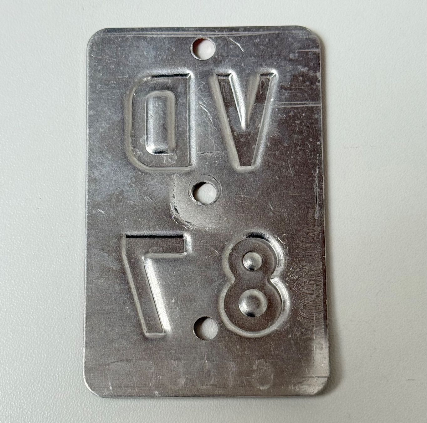 Insegne: Plaque de vélo Vaud VD 87 – Usato da Denges venduto da peumens 1