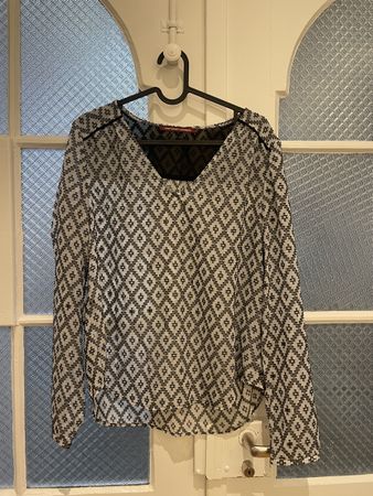Graue gemusterte Bluse von Comptoir des Cotonniers