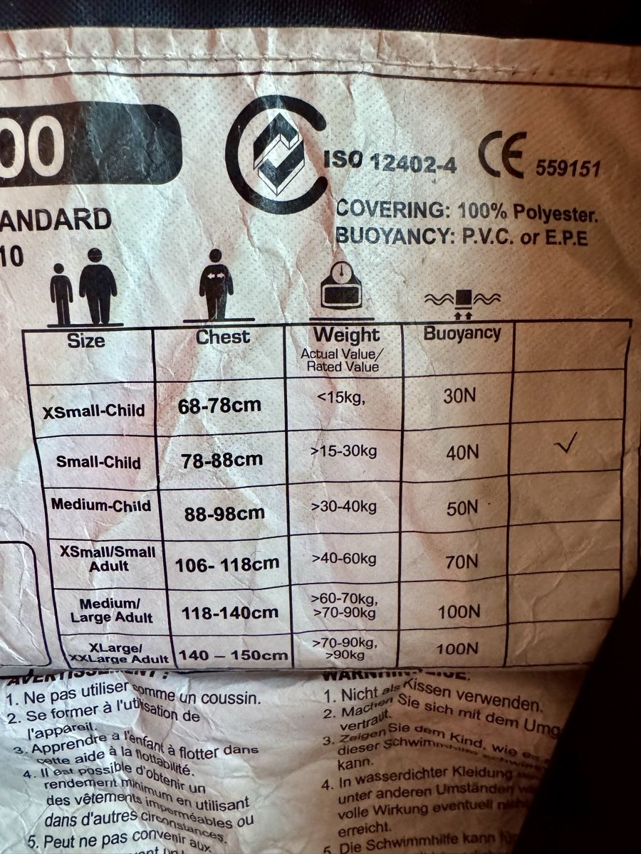 Giubbotti di salvataggio: Schwimmweste 15-30 kg – Usato da Egg b. Zürich venduto da Ari2 1