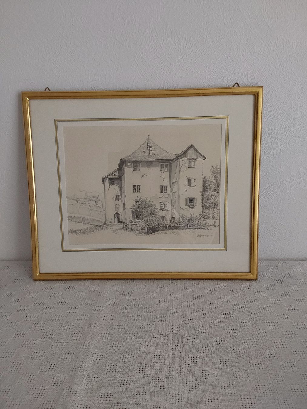 Dipinti: J. Sonderer mit Goldrahmen31x38cm. – Usato da Steinach venduto da Chilli1957