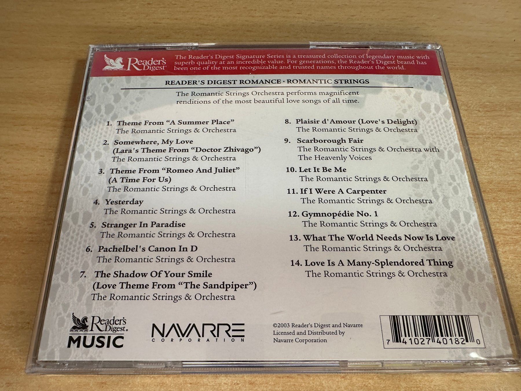 CD: B2 Reader's Digest Signature Series Romantic Strings 2003 – Usato da Rikon im Tösstal venduto da Alpenmutz 1