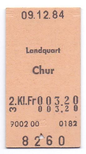 Biglietti: Billette Landquart - Chur – Usato da Langenthal venduto da Sammlungs_aus