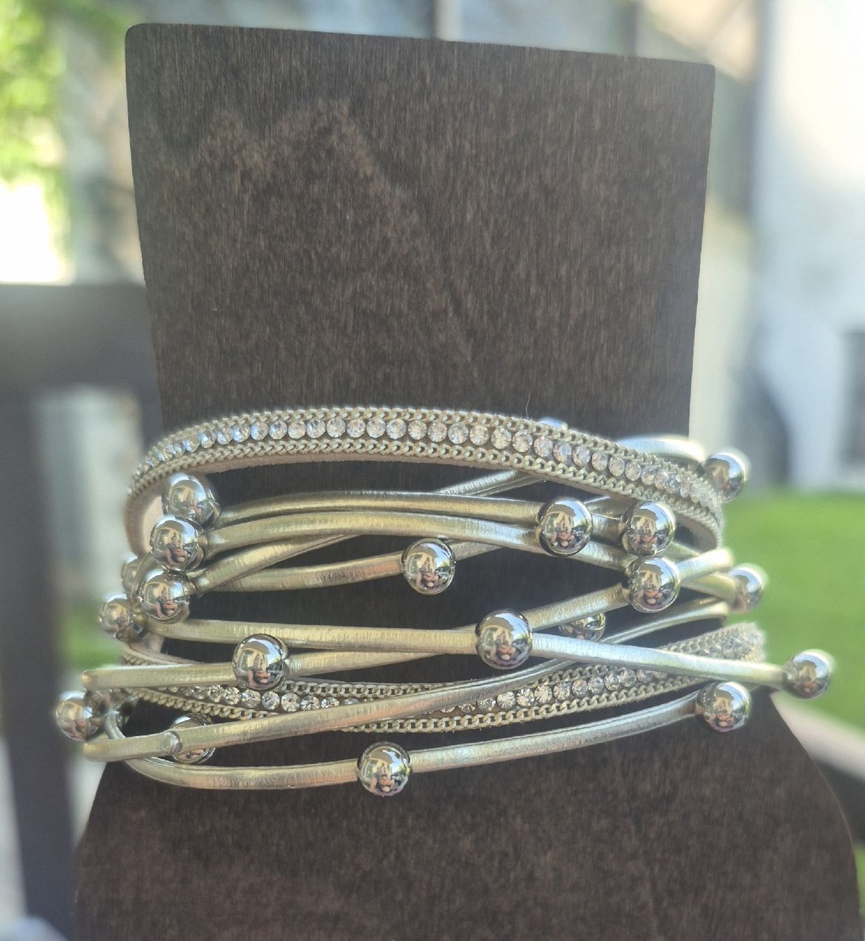 Armbänder & -reifen: Bracciale multistrato con sfere e strass  – Neu (gemäss Beschreibung) aus Giubiasco von Stefaniav 2