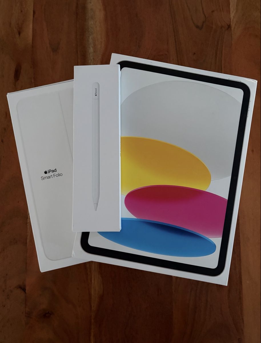 Apple Tablet PC: Apple iPad 10. Gen. 64GB + Apple Pencil USB-C + Smart Folio – Neu (gemäss Beschreibung) aus Gränichen von Makavelia