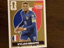 Carte Panini Extra Sticker Gold Mbappé État Neuf