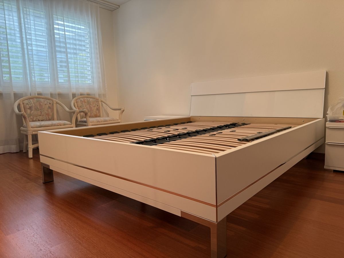 Pfister Letti: Doppelbett weiss inkl. Lattenrost – Usato da Horw venduto da MOPA27 1