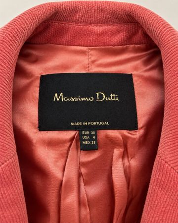Massimo Dutti Cord-Blazer in Altrosa – Grösse 38