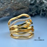 Edelstahl Ring mit Zirkonia,  Ringgrösse 51