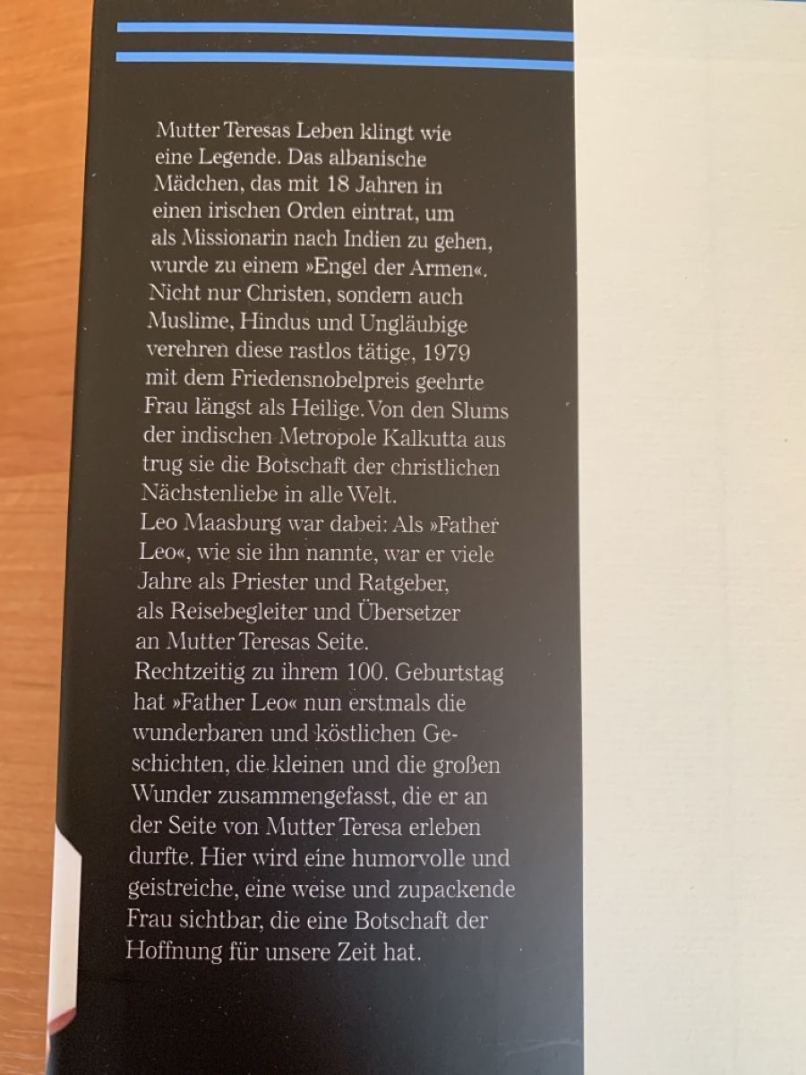 Libri: Mutter Teresa - Leo Maasburg – Nuovo (secondo la descrizione) da Auslikon venduto da Moisefeder 2