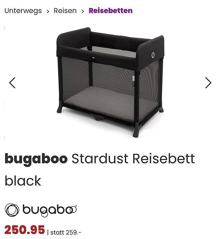 Letti: Bugaboo Stardust Reisebett black – Usato da Reinach BL venduto da Sweet61 3