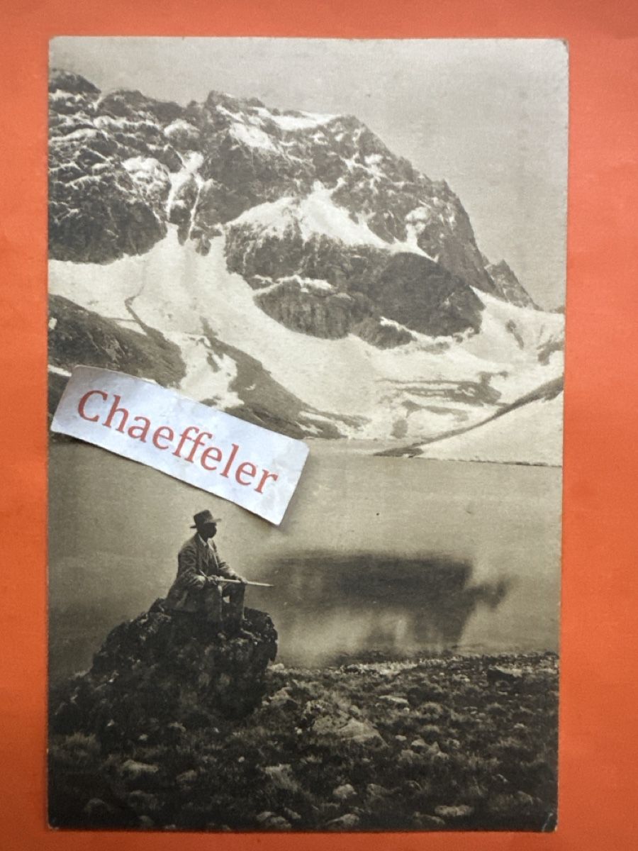 Cartoline postali: Grevasalvasee mit Piz Lagrev. ca. 1919 – Usato da Zürich venduto da Chaeffeler