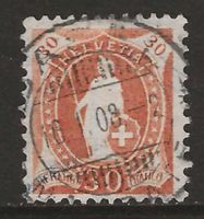 1908 : Stehende Helvetia Nr. 96B   KP 650.--