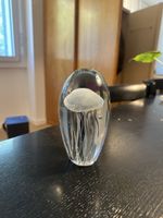 Glasfigur Qualle Briefbeschwerer transparent makellos