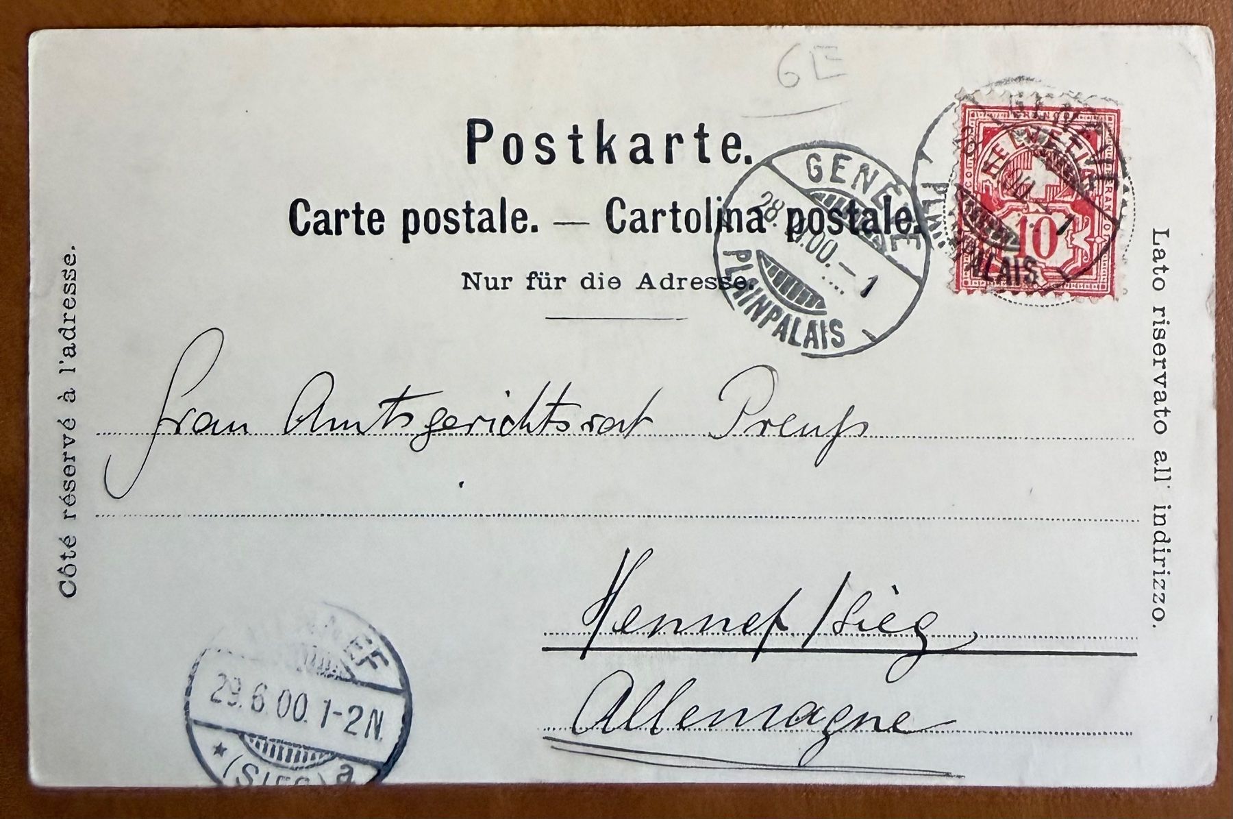 Cartoline postali: Genève - L'université 1900 – Usato da Lutry venduto da Ediego 1
