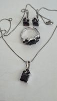 Wunderschönes Schmuckset, Ring, Kette, Ohrringe Silber 925