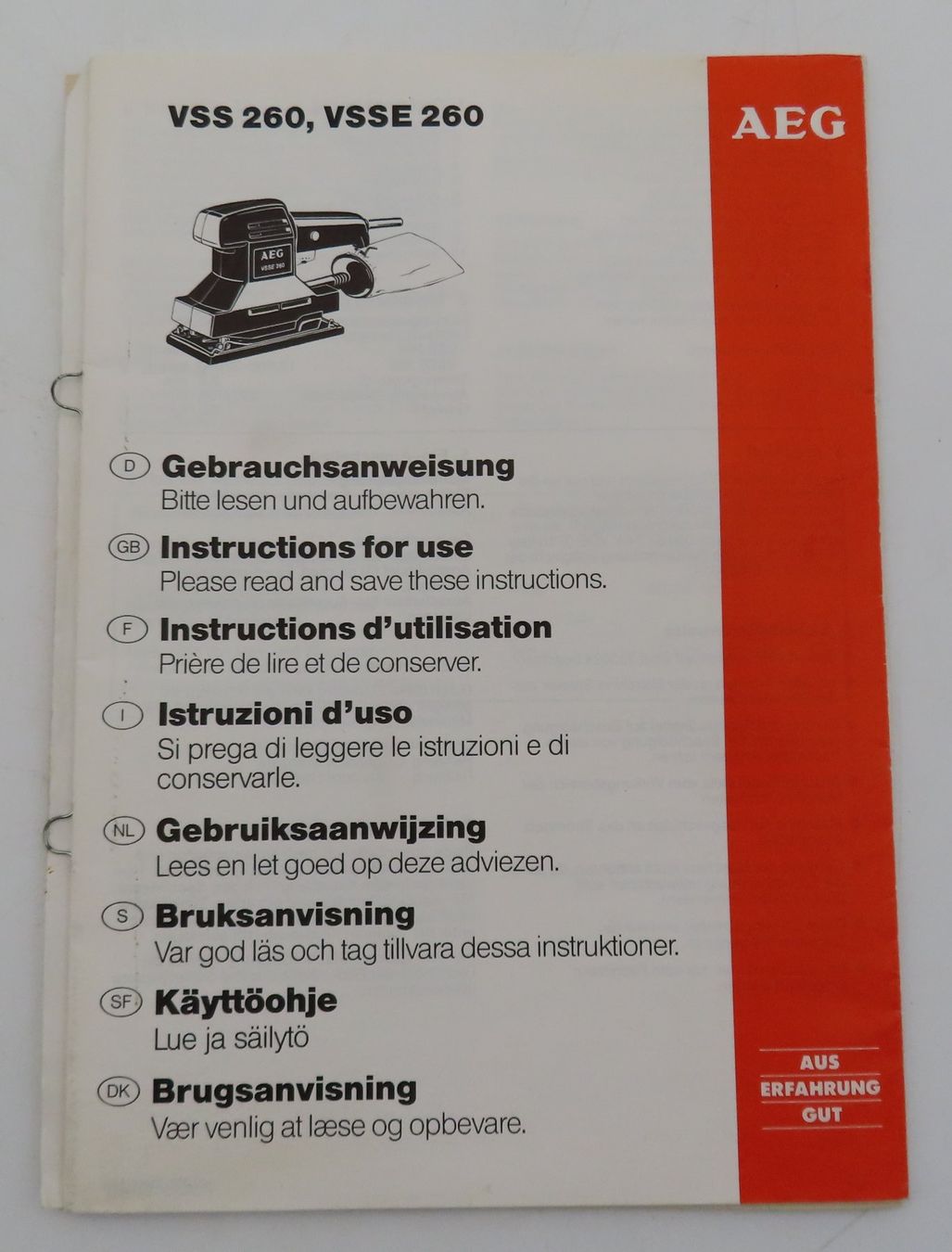 Smerigliatrici & Lucidatrici: AEG Schwingschleifer VSSE 260 electronic – Usato da Reinach BL venduto da WBZ-Flohmarkt 9