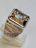 Herren Ring Silber mit Rauchquarz Grösse 62
