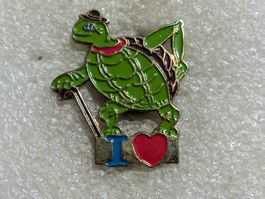 Ansteckpin 161: I Love Turtles Schildkröte